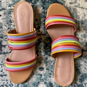 Madewell The Meg Slide Sandal in Leather